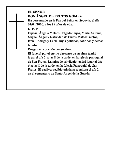 Don Ángel de Frutos Gómez