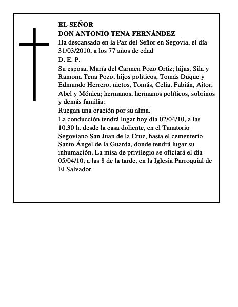 Don Antonio Tena Fernández