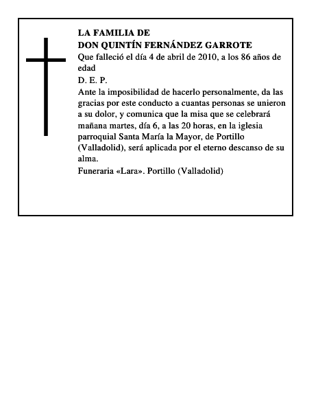 Don Quintín Fernández Garrote