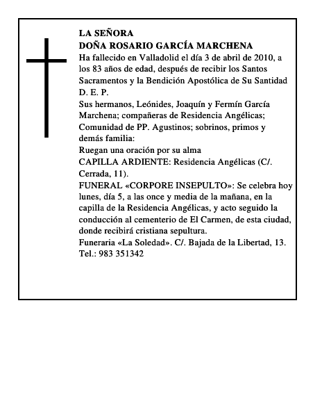 Doña Rosario García Marchena