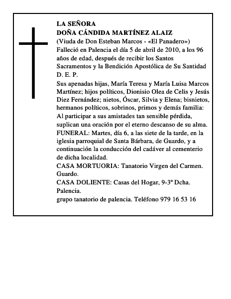 Doña Cándida Martínez Alaiz