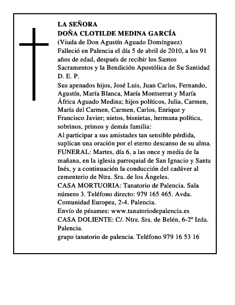 Doña Clotilde Medina García