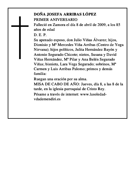 Doña Josefa Arribas López