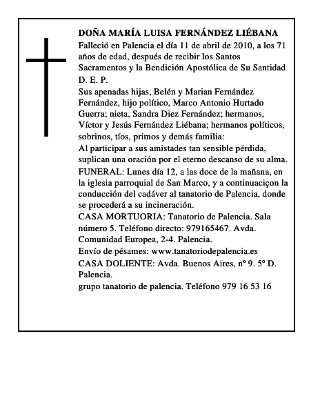 Doña María Luisa Fernández Liébana