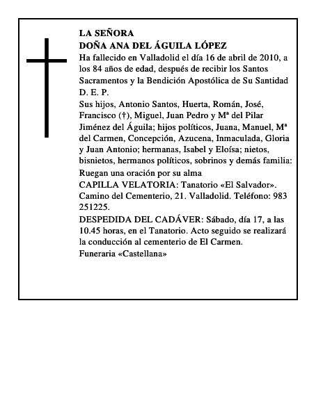 Doña Ana del Águila López