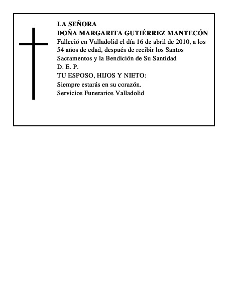 Doña Margarita Gutiérrez Mantecón