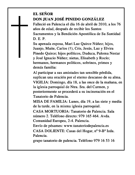 Don Juan José Pinedo González