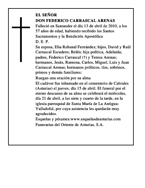 Don Federico Carrascal Arenas