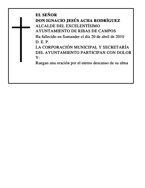 Don Ignacio Jesús Acha Rodríguez