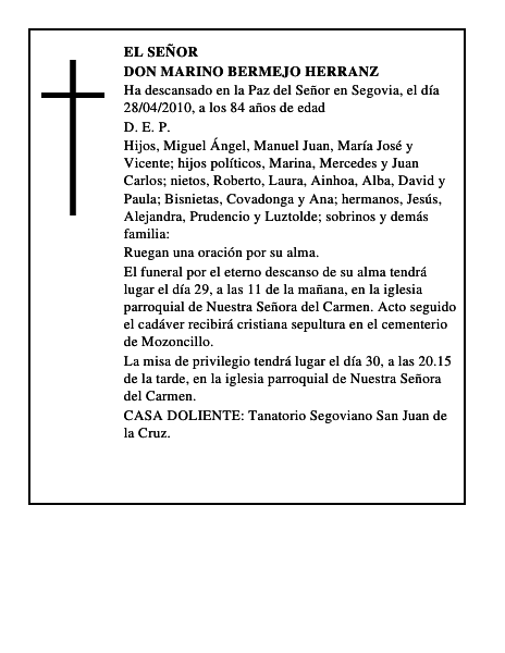 Don Marino Bermejo Herranz