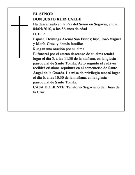 Don Justo Ruiz Calle