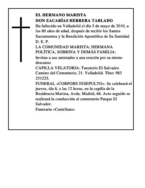 Don Zacarías Herrera Tablado
