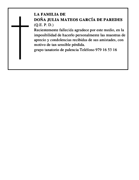 Doña Julia Mateos García de Paredes