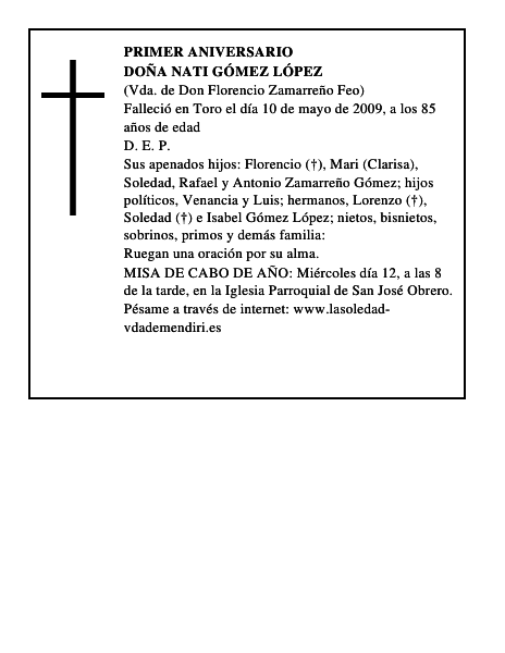 Doña Nati Gómez López