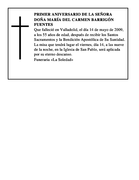 Doña María del Carmen Barrigón Fuentes