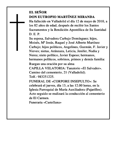 Don Eutropio Martínez Miranda