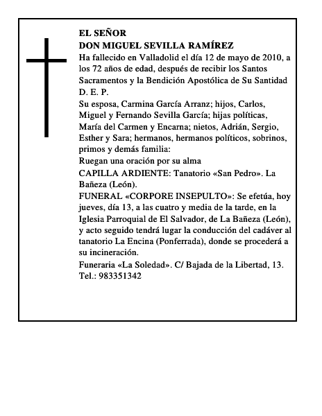 Don Miguel Sevilla Ramírez