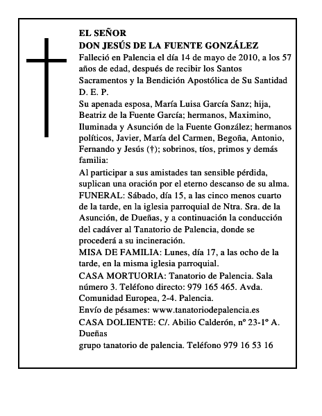 Don Jesús de la Fuente González