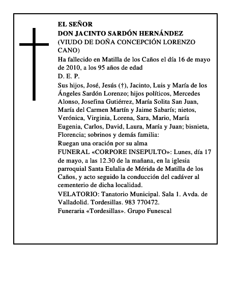 Don Jacinto Sardón Hernández