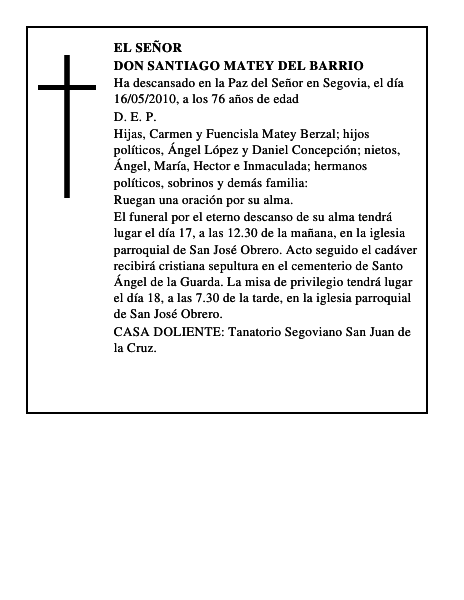 Don Santiago Matey del Barrio