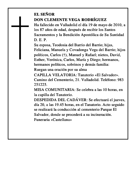 Don Clemente Vega Rodríguez