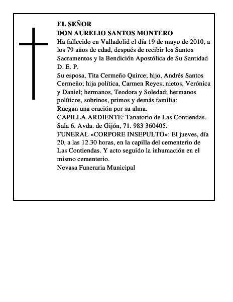 Don Aurelio Santos Montero