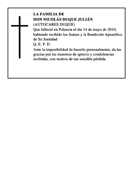 Don Nicolás Duque Julián