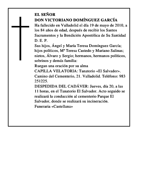 Don Victoriano Domínguez García