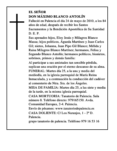 Don Máximo Blanco Antolín