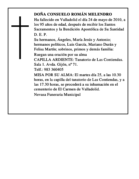 Doña Consuelo Román Melendro