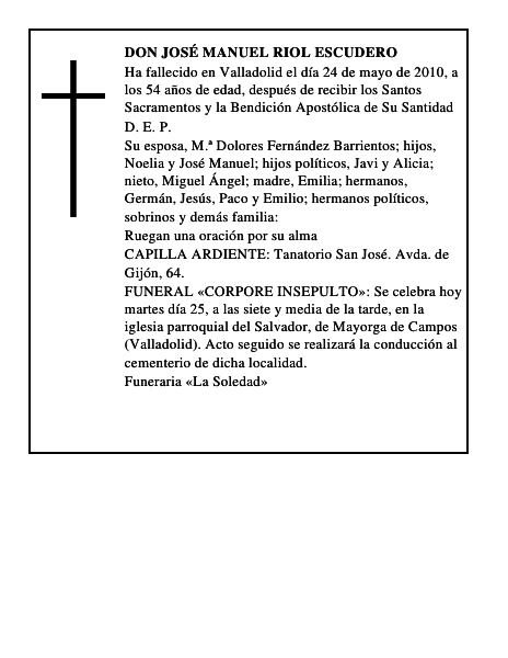 Don José Manuel Riol Escudero