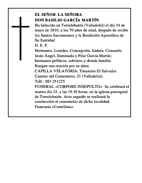 Don Basilio García Martín