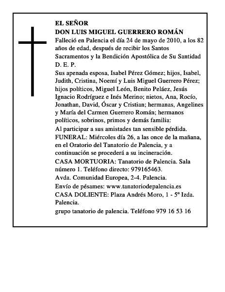 Don Luis Miguel Guerrero Román