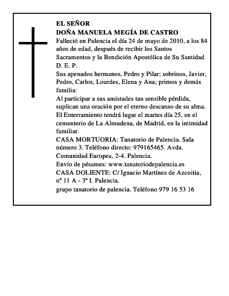 Doña Manuela Megía de Castro