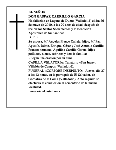Don Gaspar Carrillo García