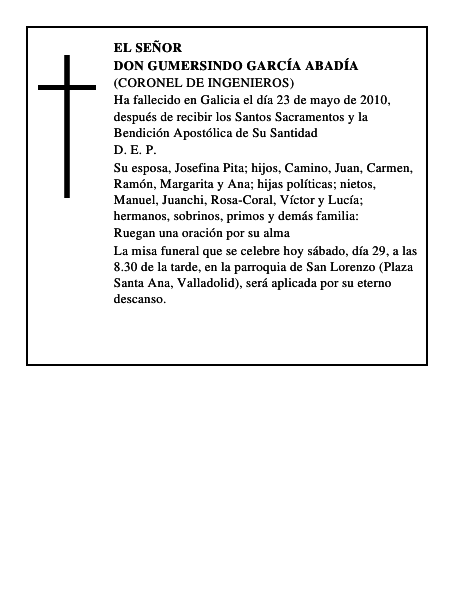 Don Gumersindo García Abadía
