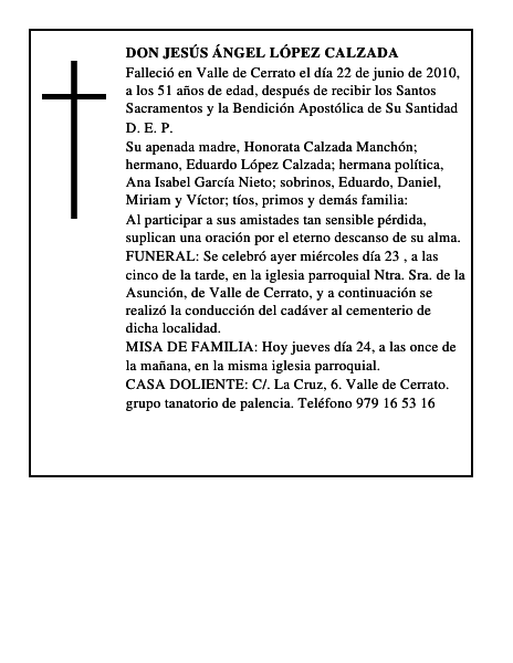 Don Jesús Ángel López Calzada