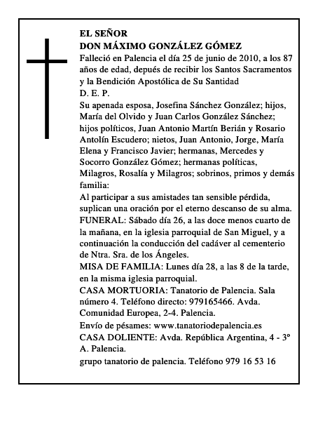Don Máximo González Gómez