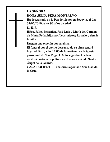 Doña Julia Peña Montalvo