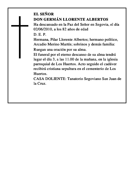 Don Germán Llorente Albertos