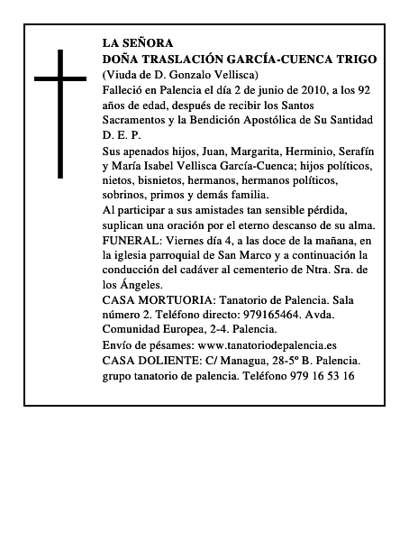 Doña Traslación García-Cuenca Trigo