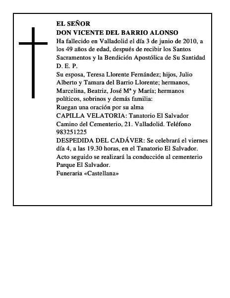 Don Vicente del Barrio Alonso