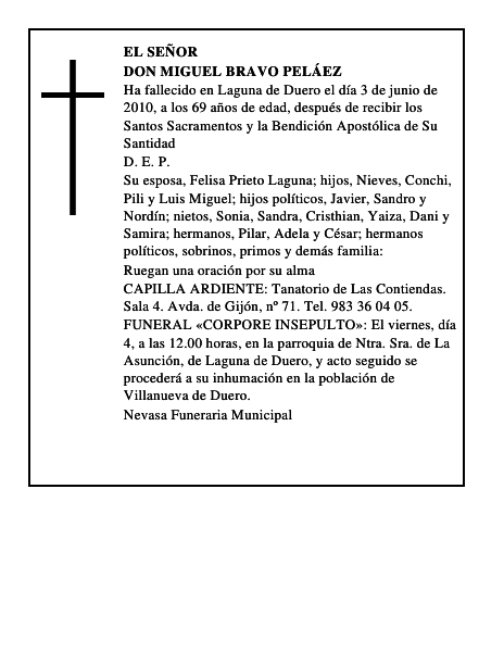 Don Miguel Bravo Peláez