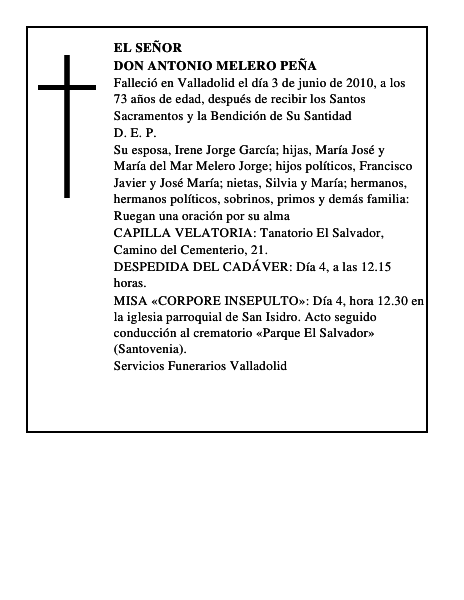 Don Antonio Melero Peña