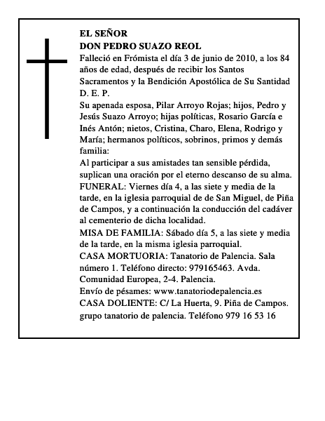 Don Pedro Suazo Reol