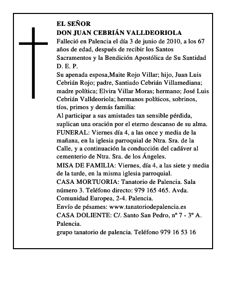 Don Juan Cebrián Valldeoriola
