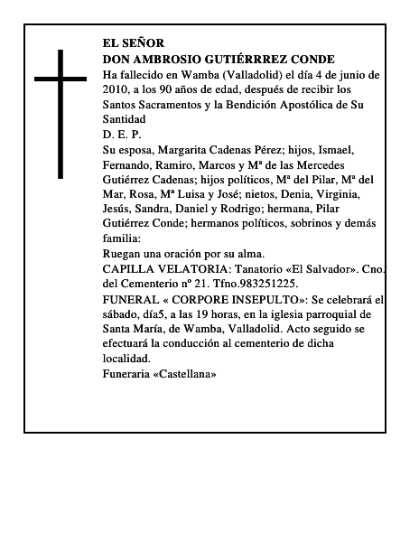Don Ambrosio Gutiérrrez Conde