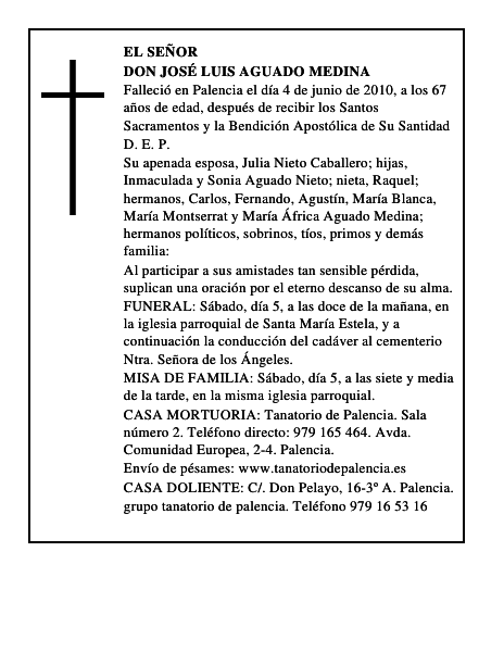 Don José Luis Aguado Medina