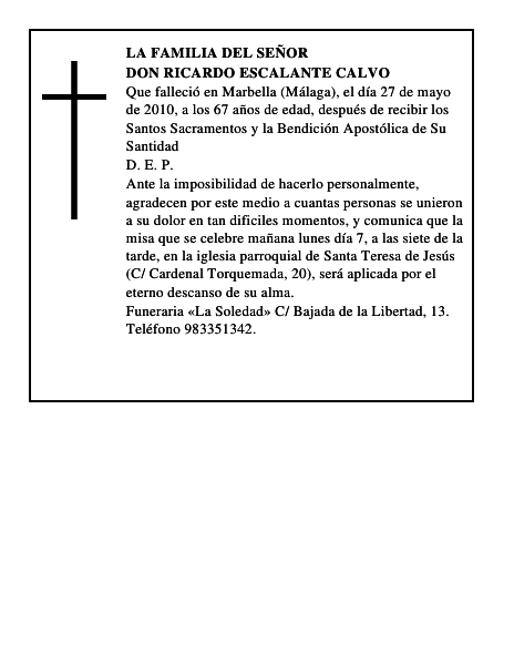 Don Ricardo Escalante Calvo
