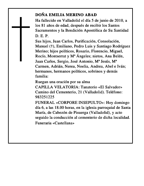 Doña Emilia Merino Abad